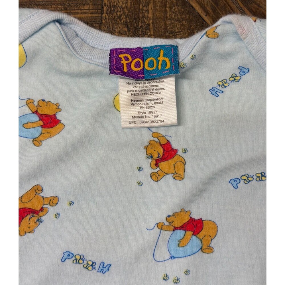 Vintage 90s Disney Winnie the Pooh Infant Unisex Sleep Sack Layette One Size - Picture 3 of 8